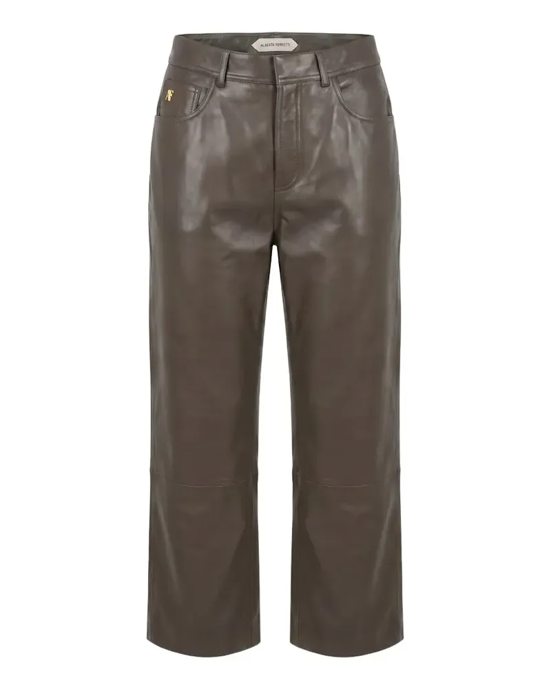 Alberta Ferretti Hose mit Logo-Schild - Braun Braun