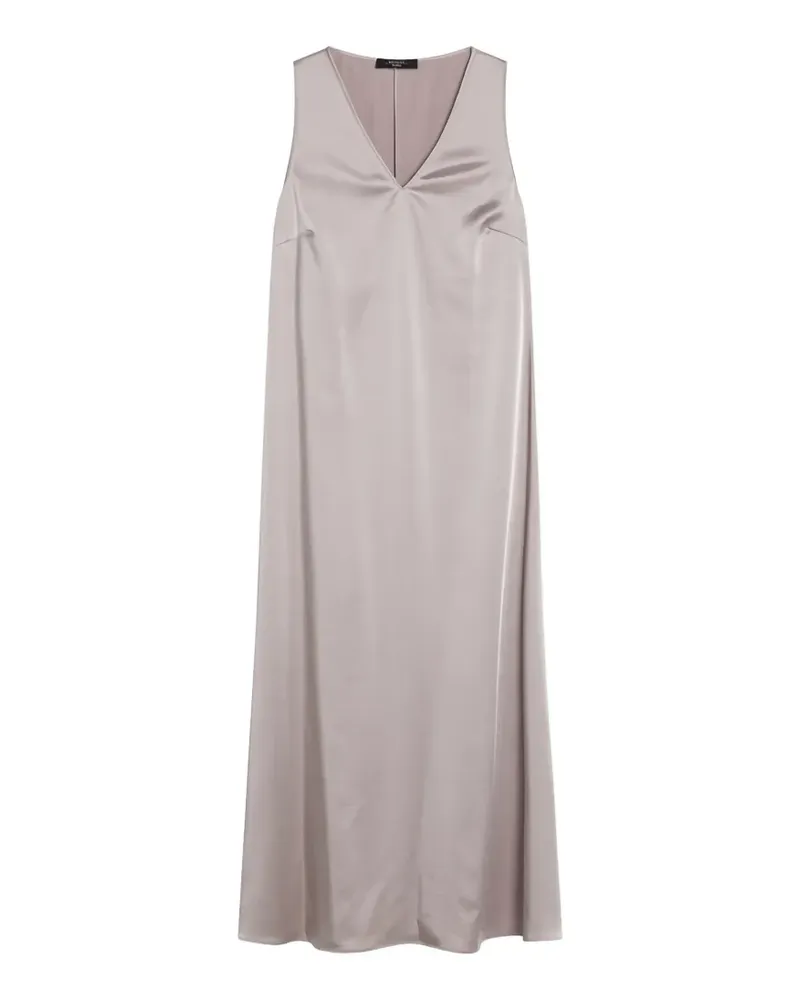 Max Mara Ottelia Midikleid mit V-Ausschnitt - Nude Nude