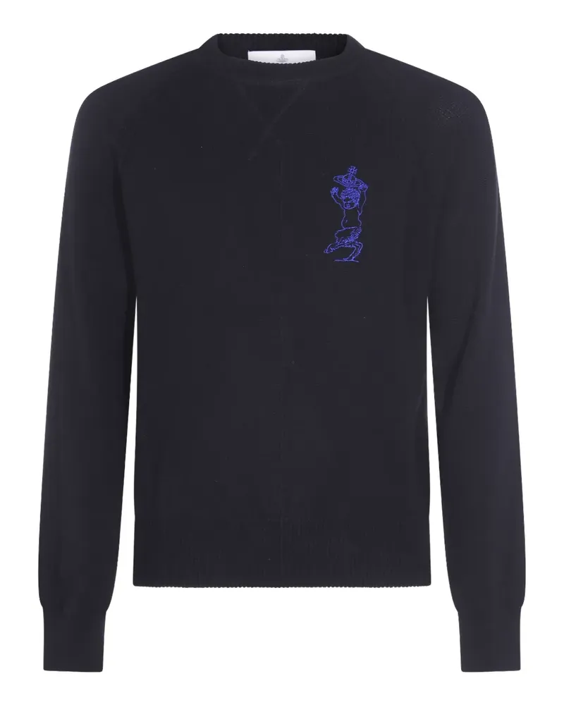 Vivienne Westwood Bestickter Pullover mit Raglanärmeln - Schwarz Schwarz