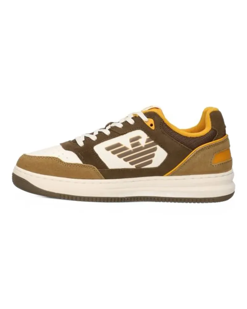 EA7 Sneakers mit Logo-Patch - Braun Braun