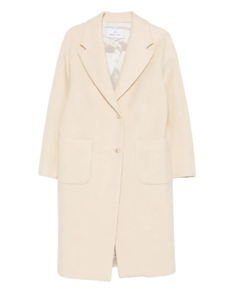 Manuel Ritz patch-pocket coat - Nude Nude