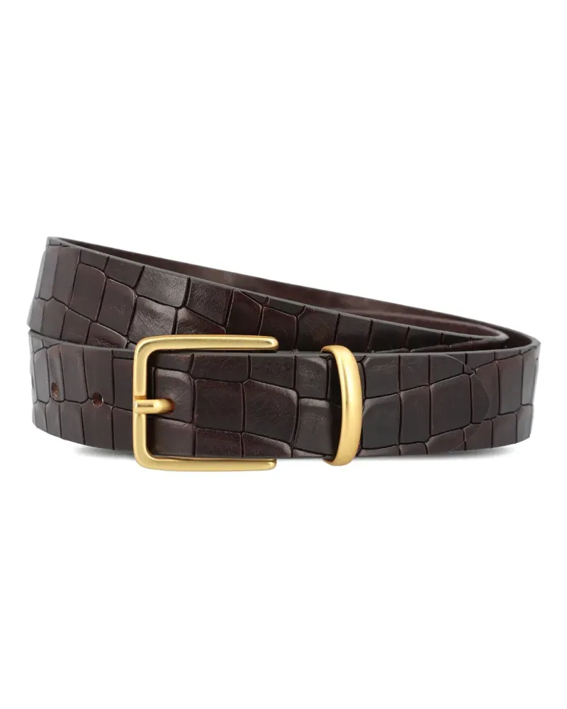 Tagliatore crocodile-effect buckle belt - Braun Braun