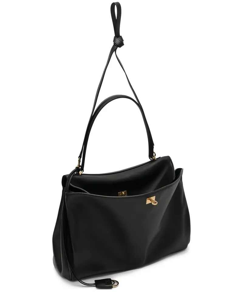 Balenciaga Schultertasche aus Leder - Schwarz Schwarz
