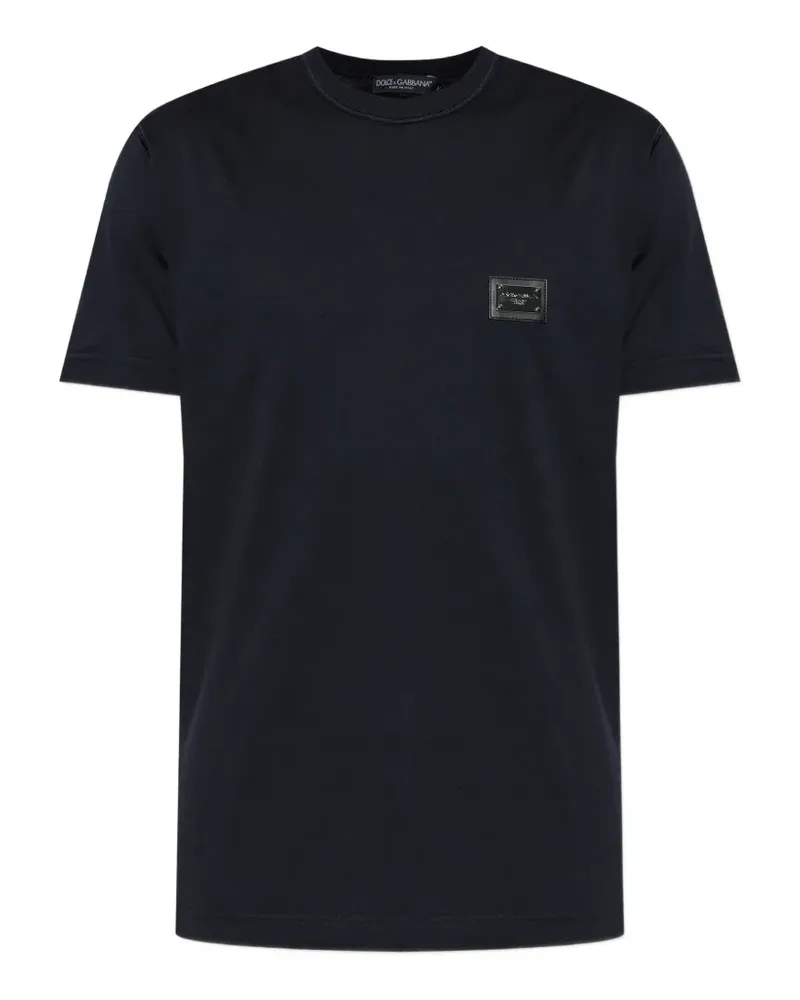Dolce & Gabbana appliqué T-shirt - Blau Blau