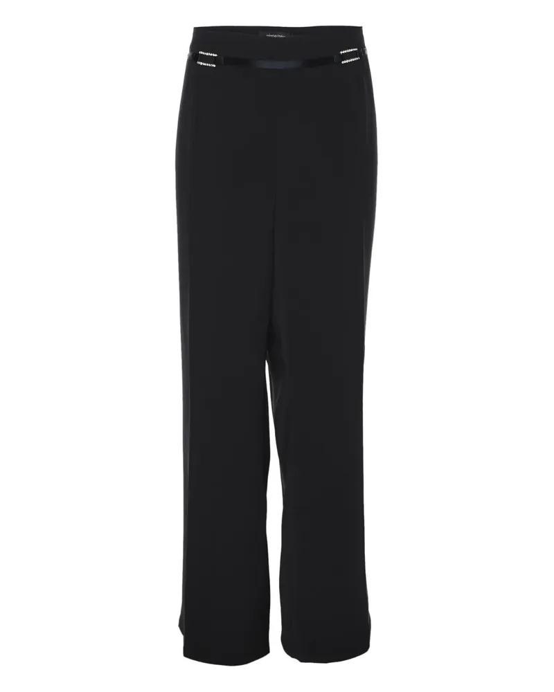 Elena Mirò Weite Hose mit Kristallen - Blau Blau