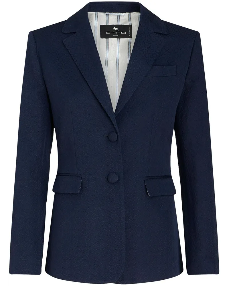 Etro Blazer mit fallendem Revers - Blau Blau