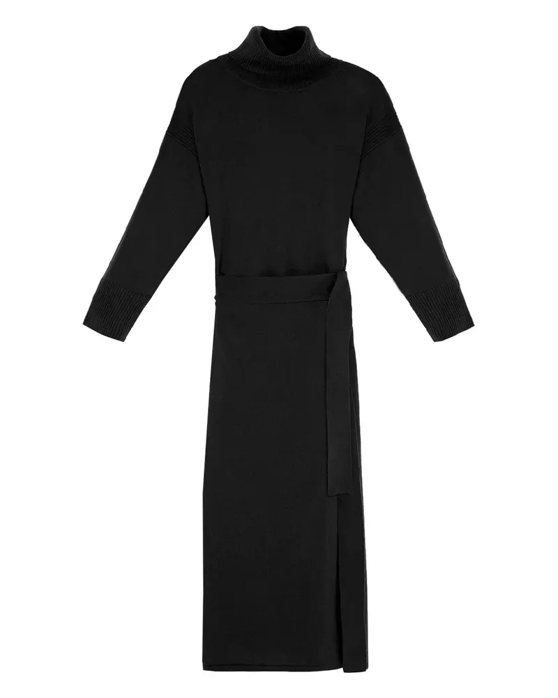 Yves Salomon Kleid mit Rollkragen - Schwarz Schwarz