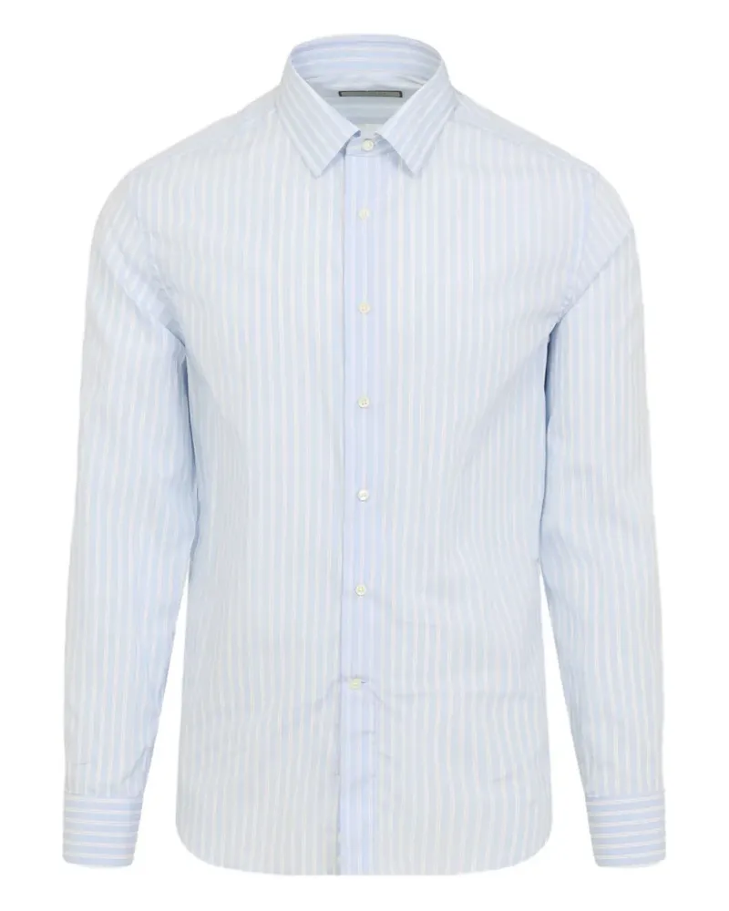 Canali Gestreiftes Hemd - Blau Blau