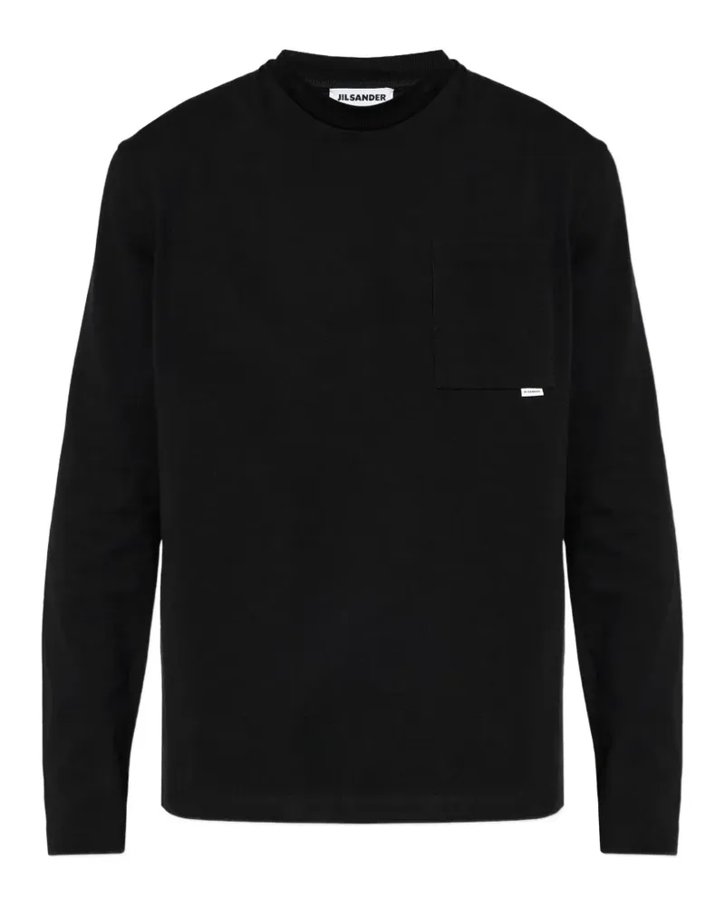 Jil Sander chest-pocket long-sleeve T-shirt - Schwarz Schwarz