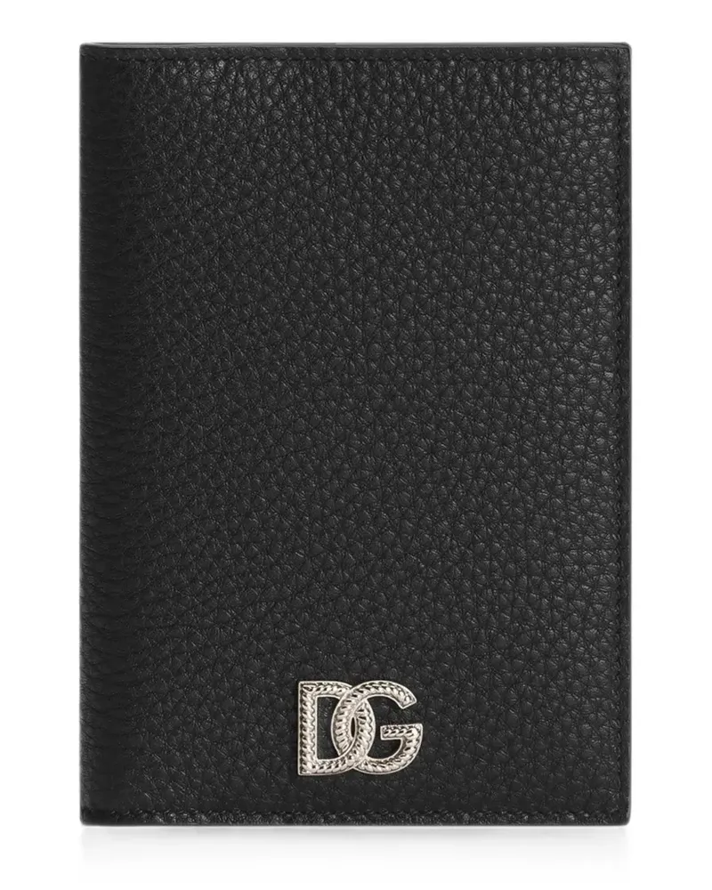 Dolce & Gabbana Passetui aus Kalbsleder mit Logo - Schwarz Schwarz