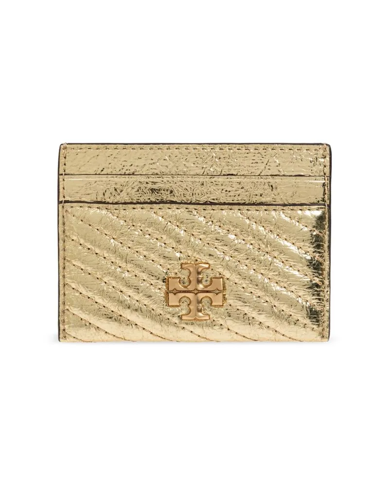 Tory Burch Kartenetui mit Logo-Schild - Gold Gold