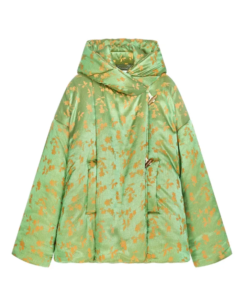 Dries van Noten Gefütterte Jacquard-Jacke - Grün Grün