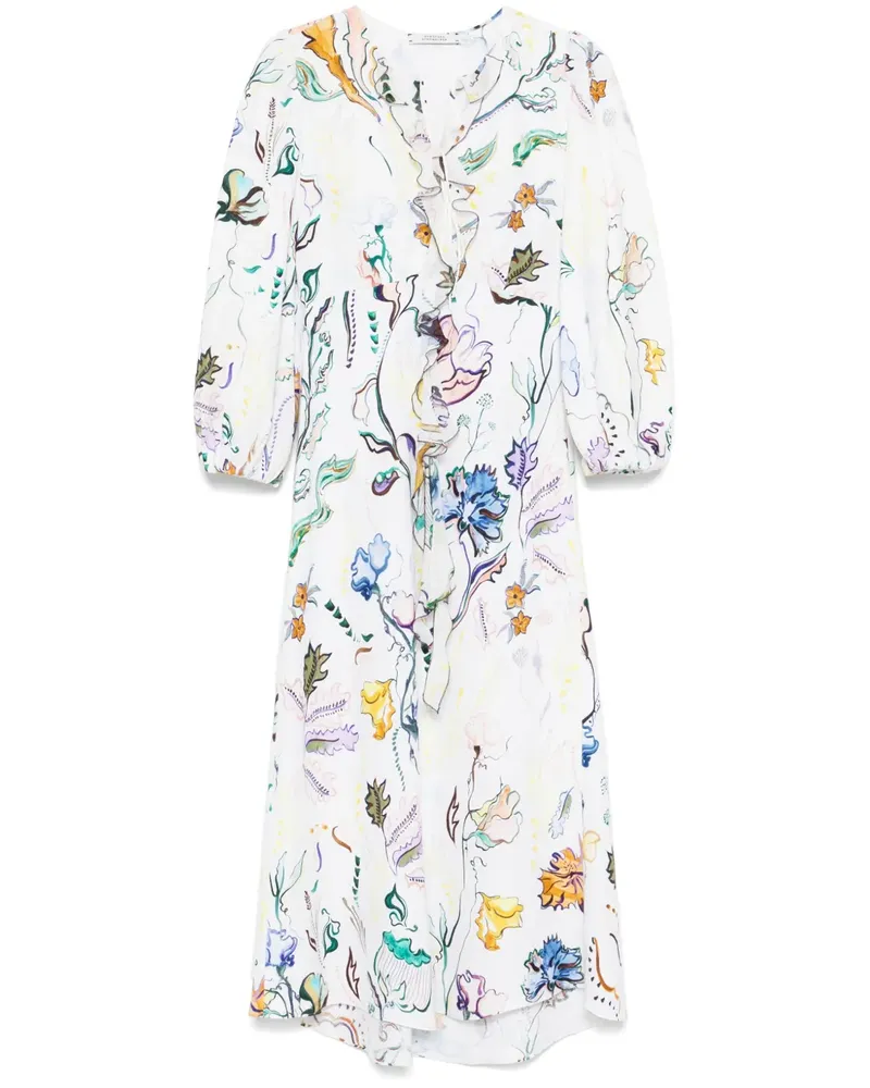 Dorothee Schumacher Floral Power Midikleid - Weiß Weiß