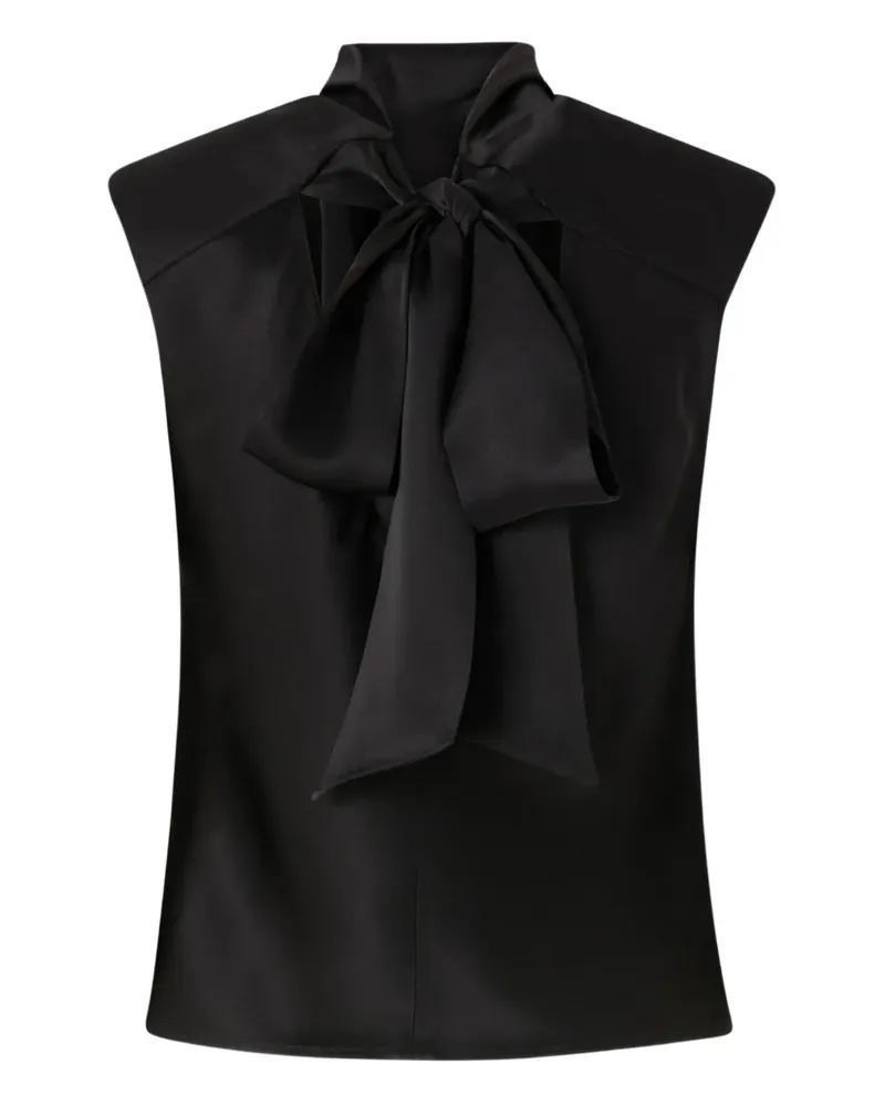 Pinko draped-detail sleeveless blouse - Schwarz Schwarz