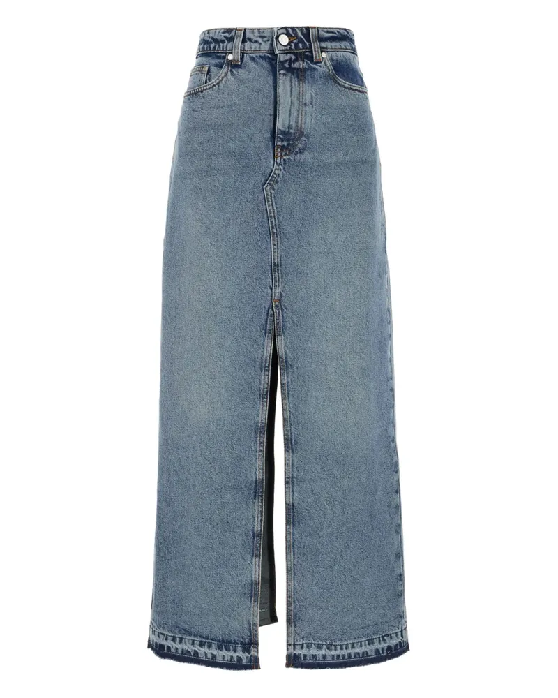 Stella McCartney Jeansrock mit Schlitz - Blau Blau