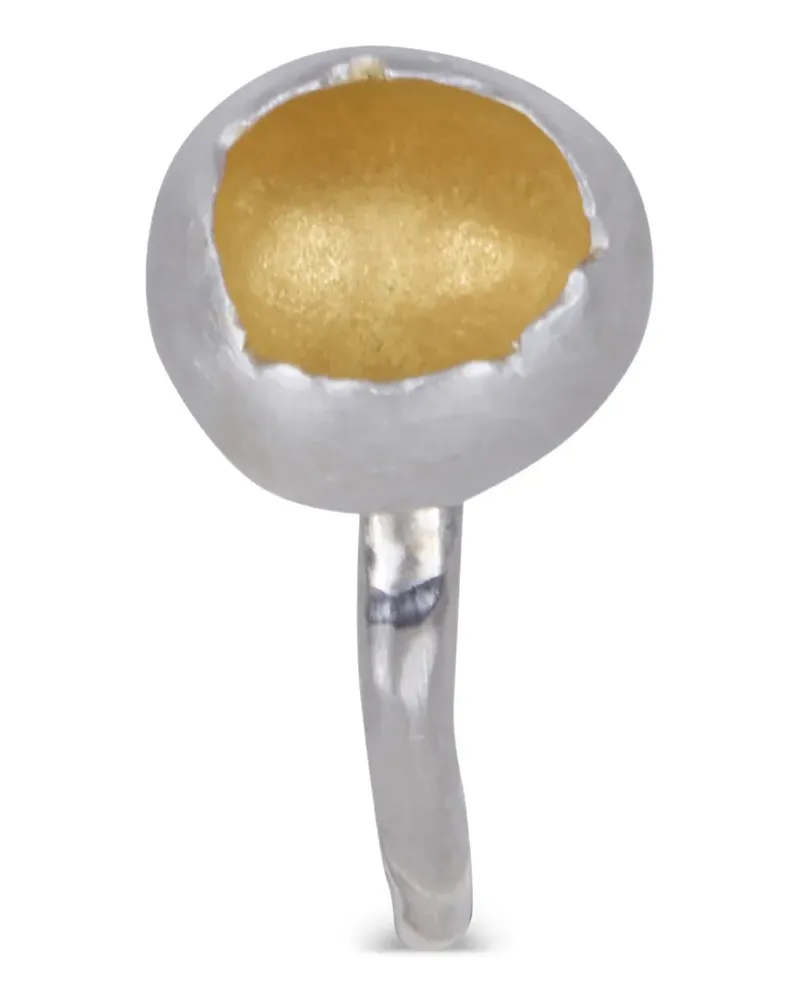 Rosa Maria hammered-effect ring - Silber Silber