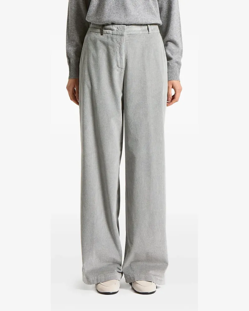 Peserico corduroy-texture trousers - Grau Grau