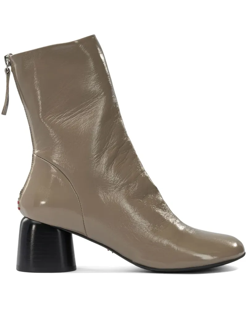 HALMANERA Anna Stiefel aus Lackleder 55mm - Nude Nude