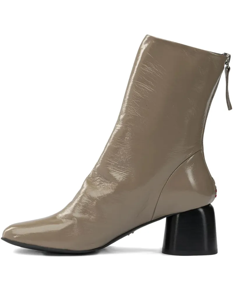 HALMANERA 55mm Anna patent-leather boots - Nude Nude