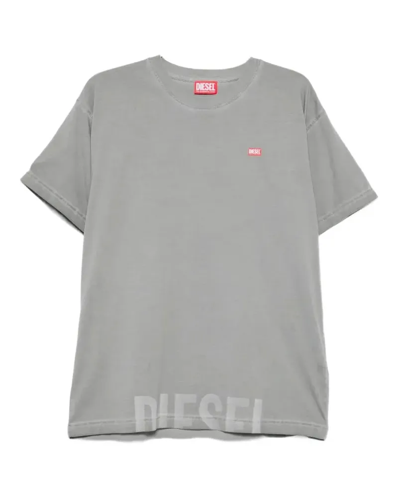 Diesel T-Norm-T7 T-Shirt mit Logo-Detail - Grau Grau