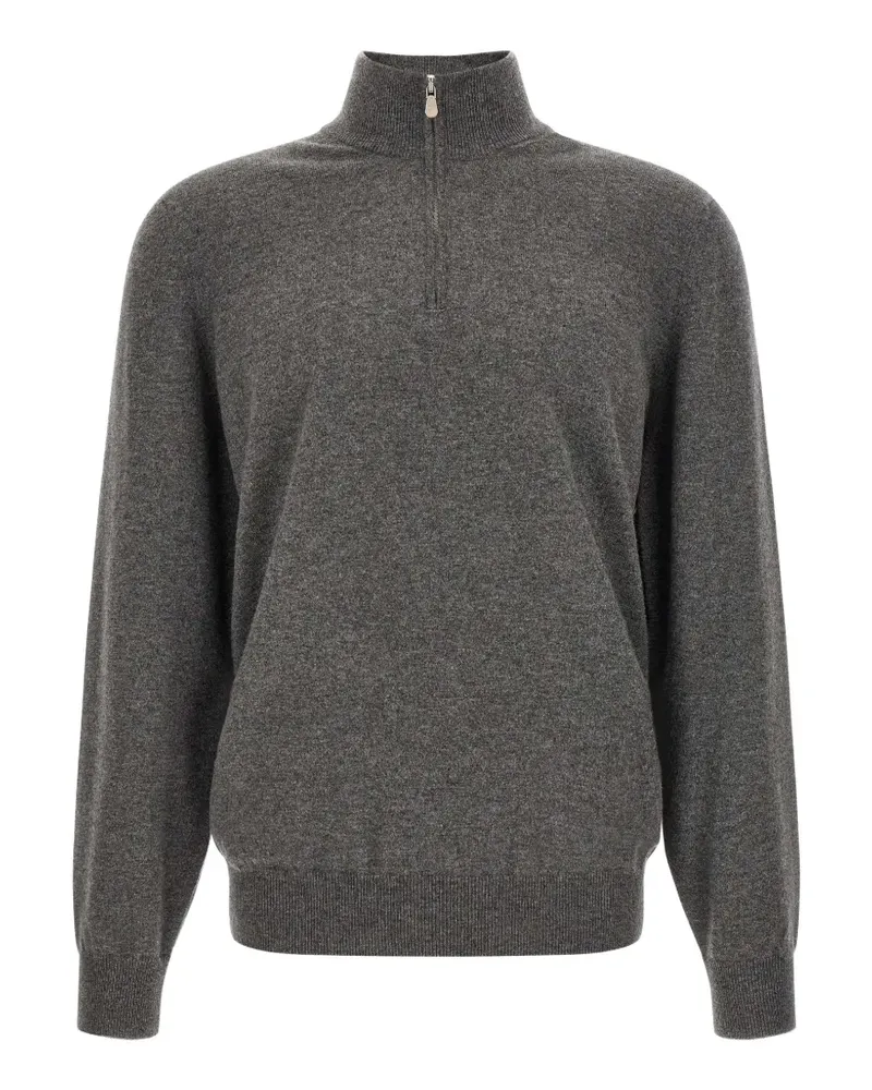 Brunello Cucinelli half-zip cashmere sweater - Grau Grau