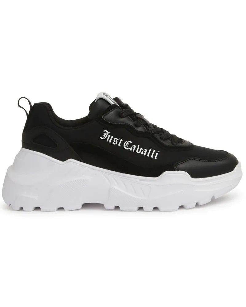 Just Cavalli Sneakers mit Logo-Print - Schwarz Schwarz