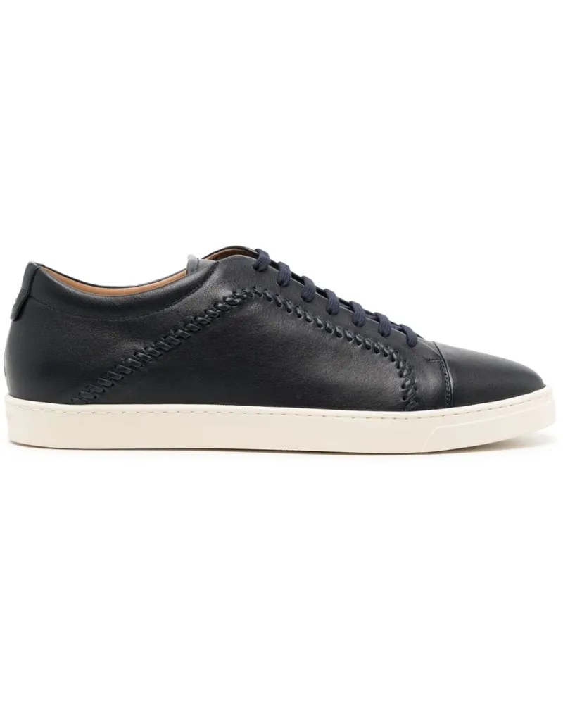 Giorgio Armani Sneakers mit Ziernaht - Schwarz Schwarz