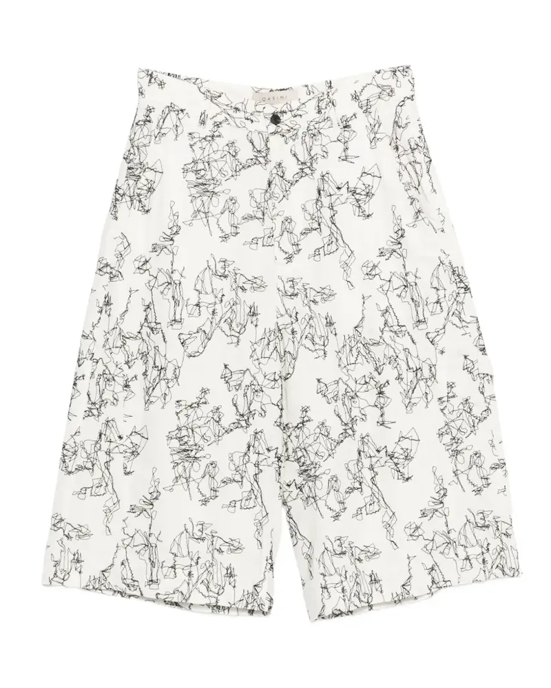 QASIMI embroidered bermuda shorts - Weiß Weiß