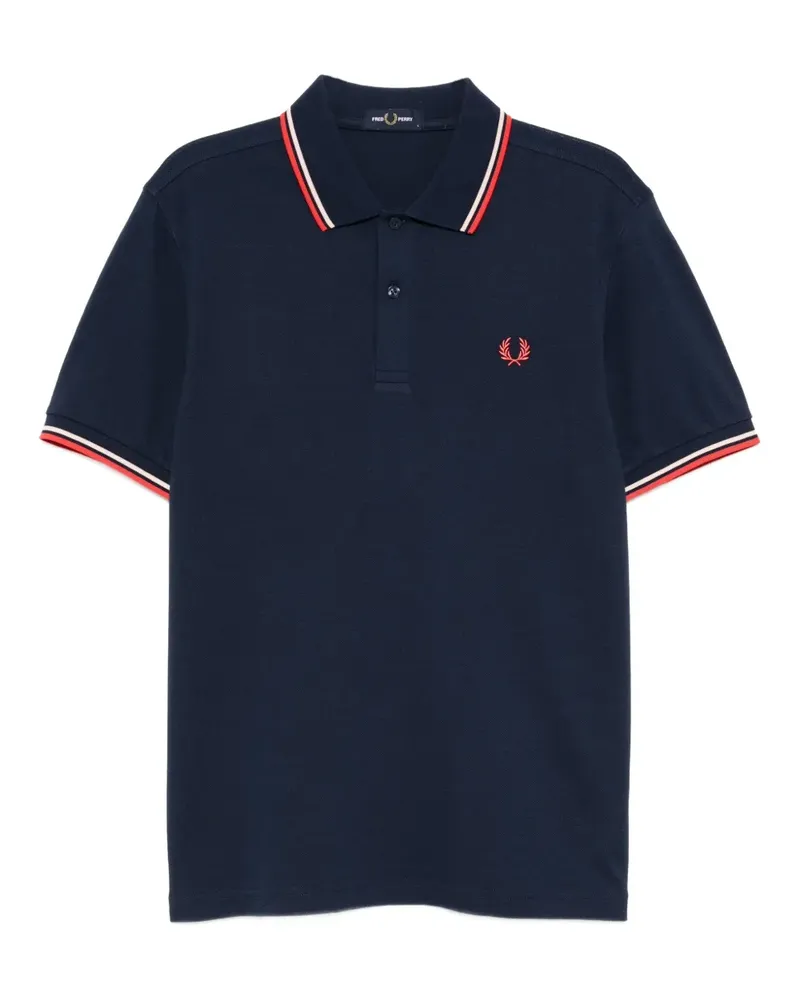 Fred Perry Poloshirt mit Logo-Stickerei - Blau Blau