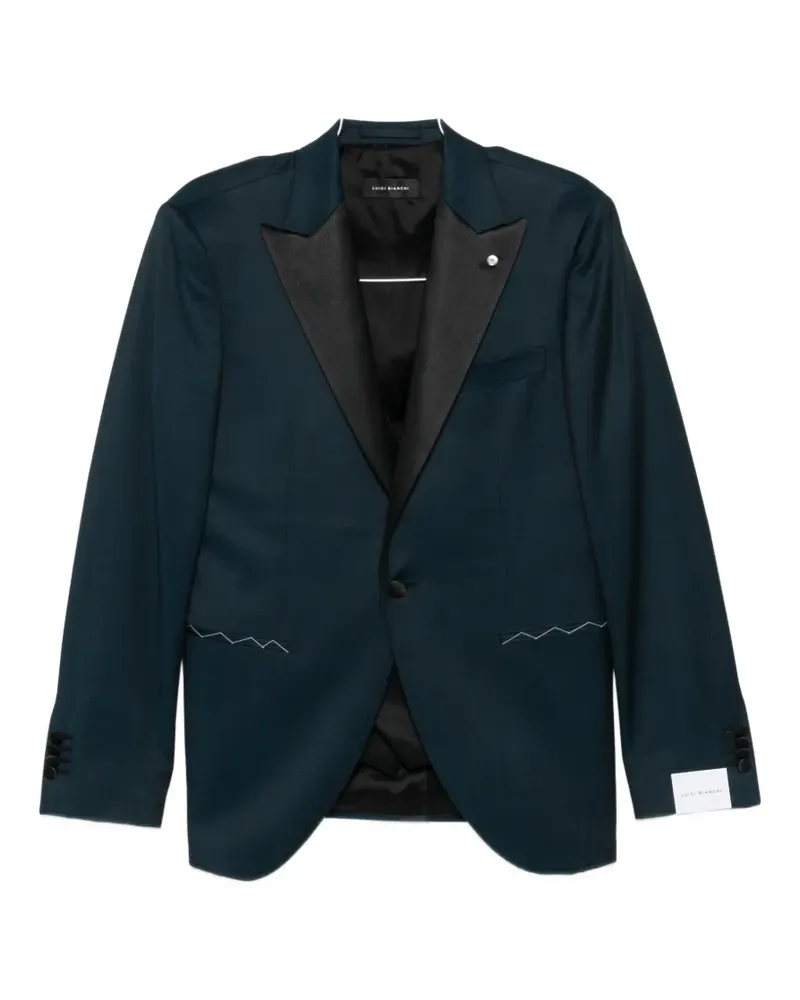 Luigi Bianchi Mantova peaked-lapel three-piece suit - Blau Blau