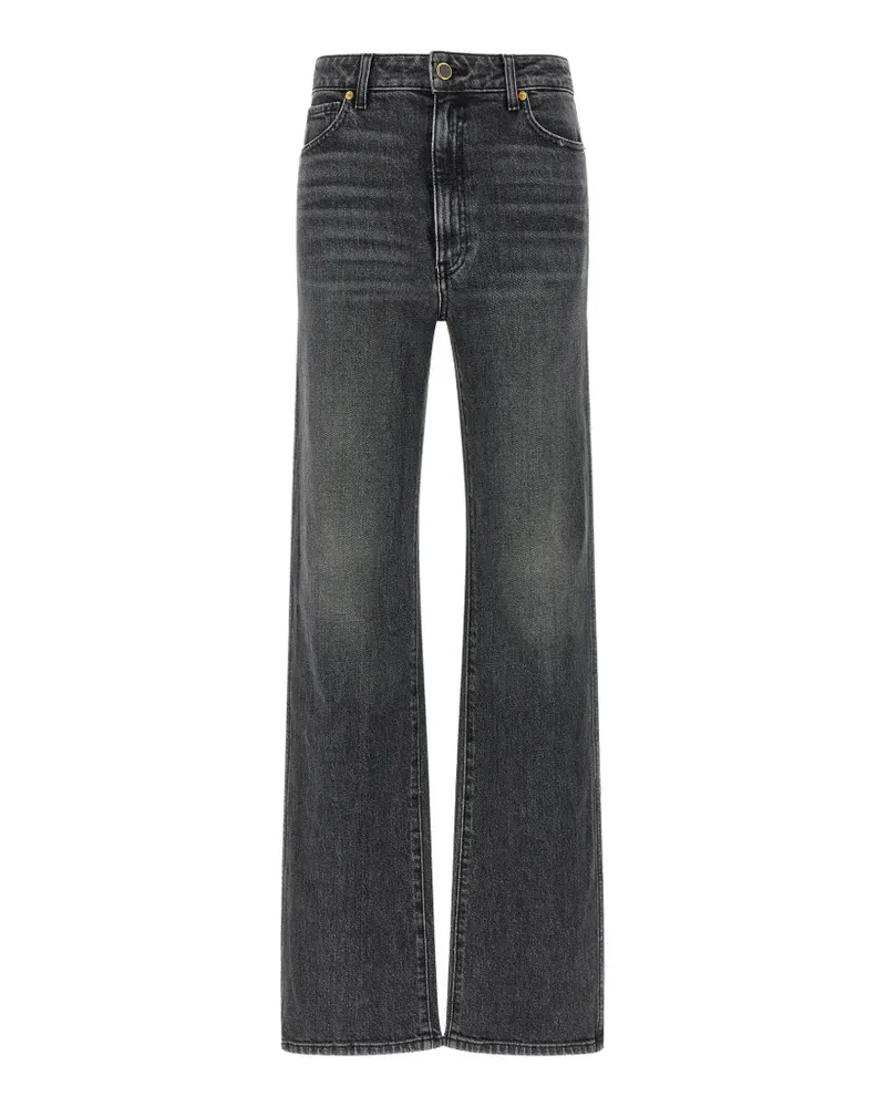 KHAITE Gerade Stone-Washed-Jeans - Grau Grau