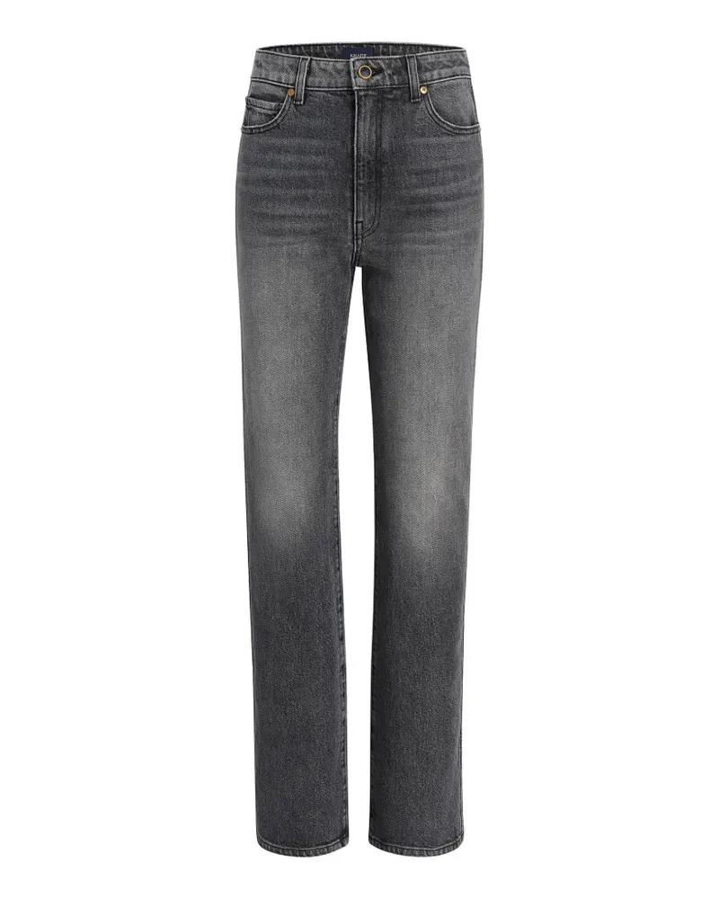 KHAITE Gerade Stone-Washed-Jeans - Grau Grau