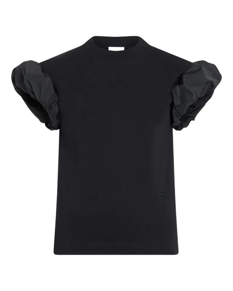 Patou T-Shirt mit Faille-Ärmeln - Schwarz Schwarz