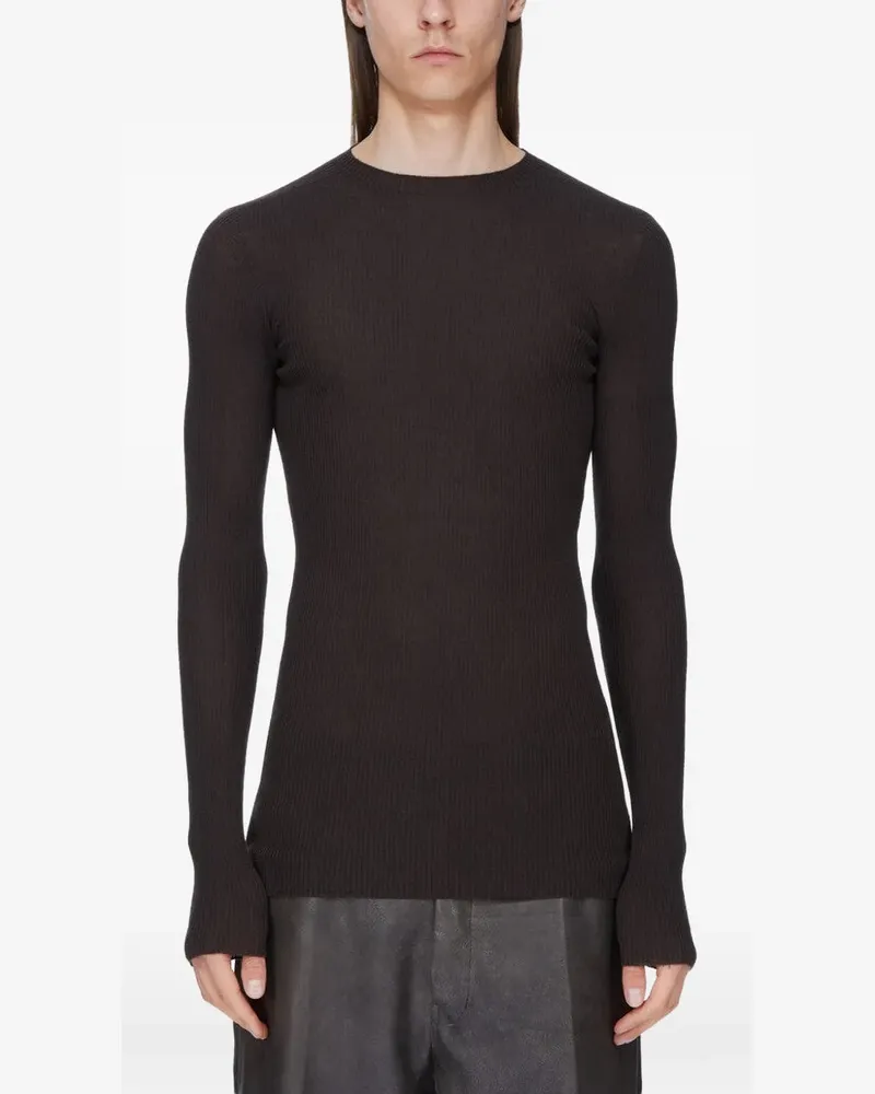 Rick Owens Gerippter Pullover - Braun Braun