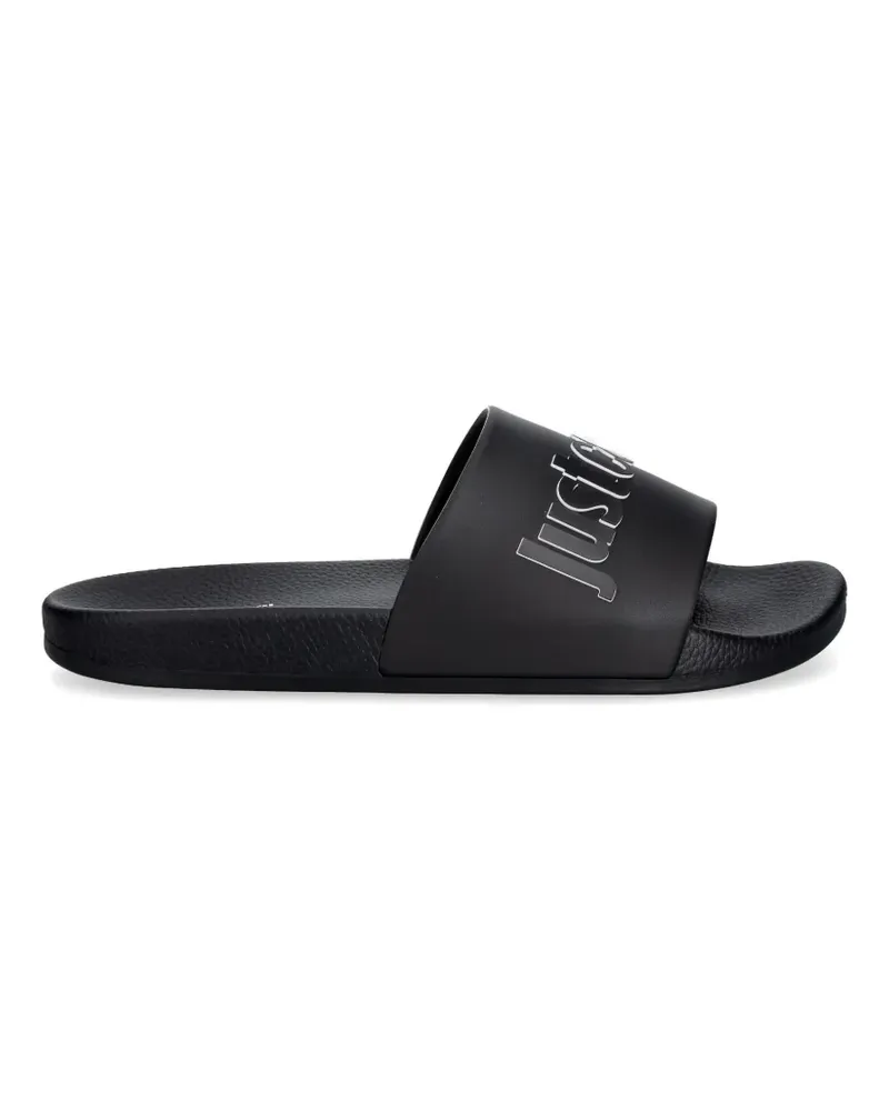 Just Cavalli logo-embossed slides - Schwarz Schwarz
