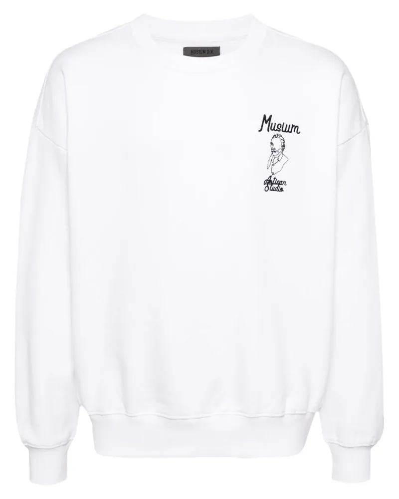 Musium Div. Bestickter Pullover - Weiß Weiß