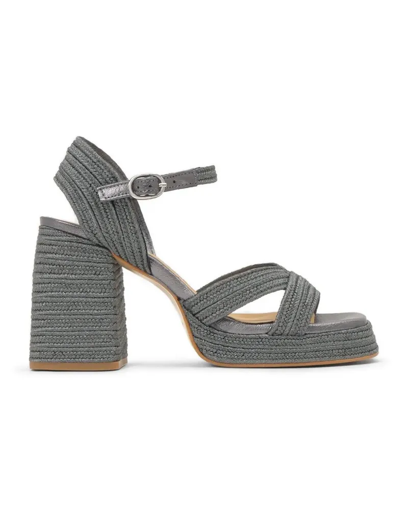 Castañer Vale braided platform sandals - Grau Grau