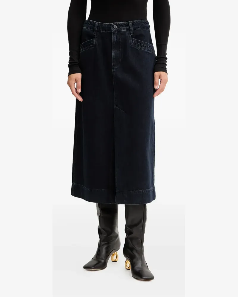 HUGO BOSS front-slit midi skirt - Blau Blau