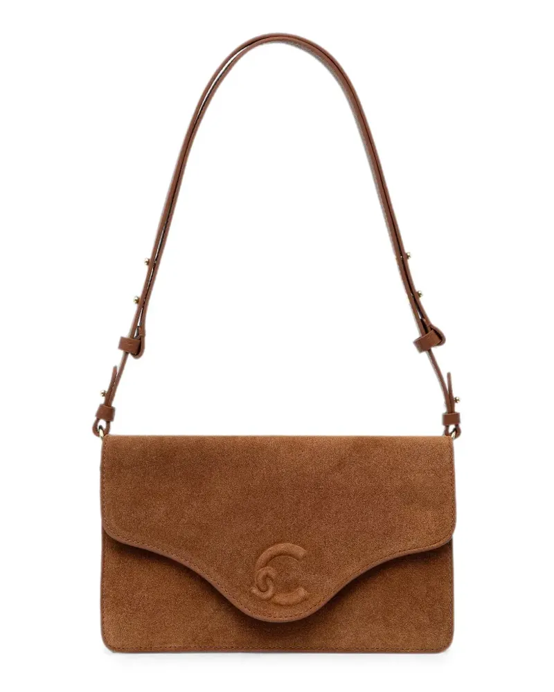 Coccinelle Schultertasche mit Logo-Prägung - Braun Braun
