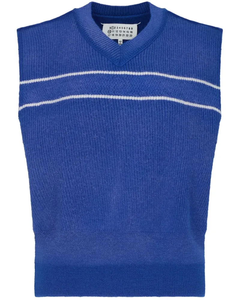 Maison Margiela Gestreifter Pullunder - Blau Blau