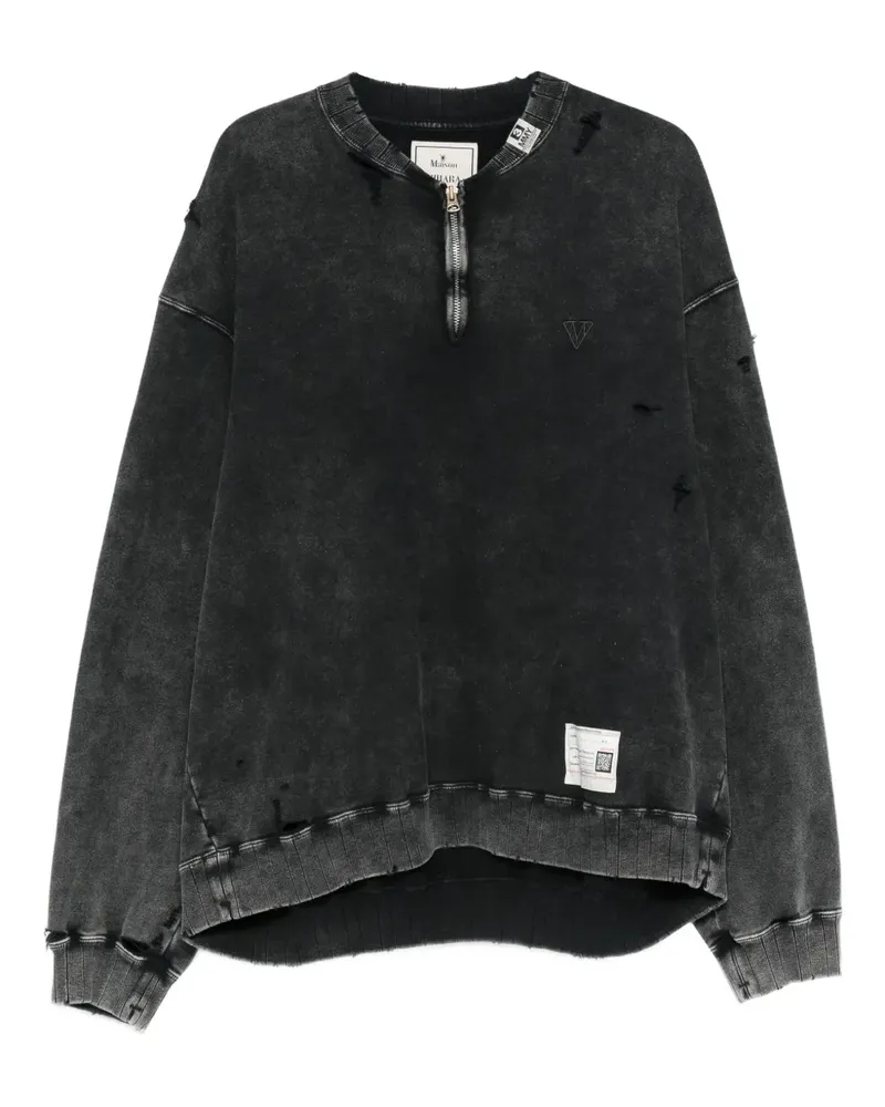 MIHARAYASUHIRO Pullover im Distressed-Look - Schwarz Schwarz