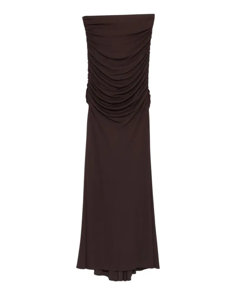 Elisabetta Franchi ruched floor-length skirt - Braun Braun