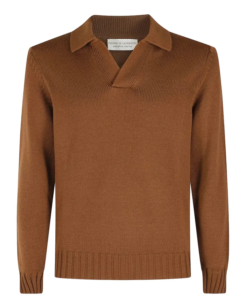 Filippo de Laurentiis long-sleeves polo shirt - Braun Braun