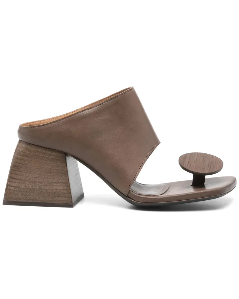 Uma Wang Stone Mules 70mm - Braun Braun