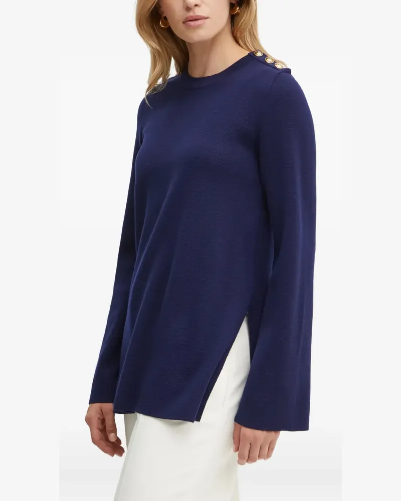 Luisa Spagnoli Pullover mit Knopfdetail - Blau Blau