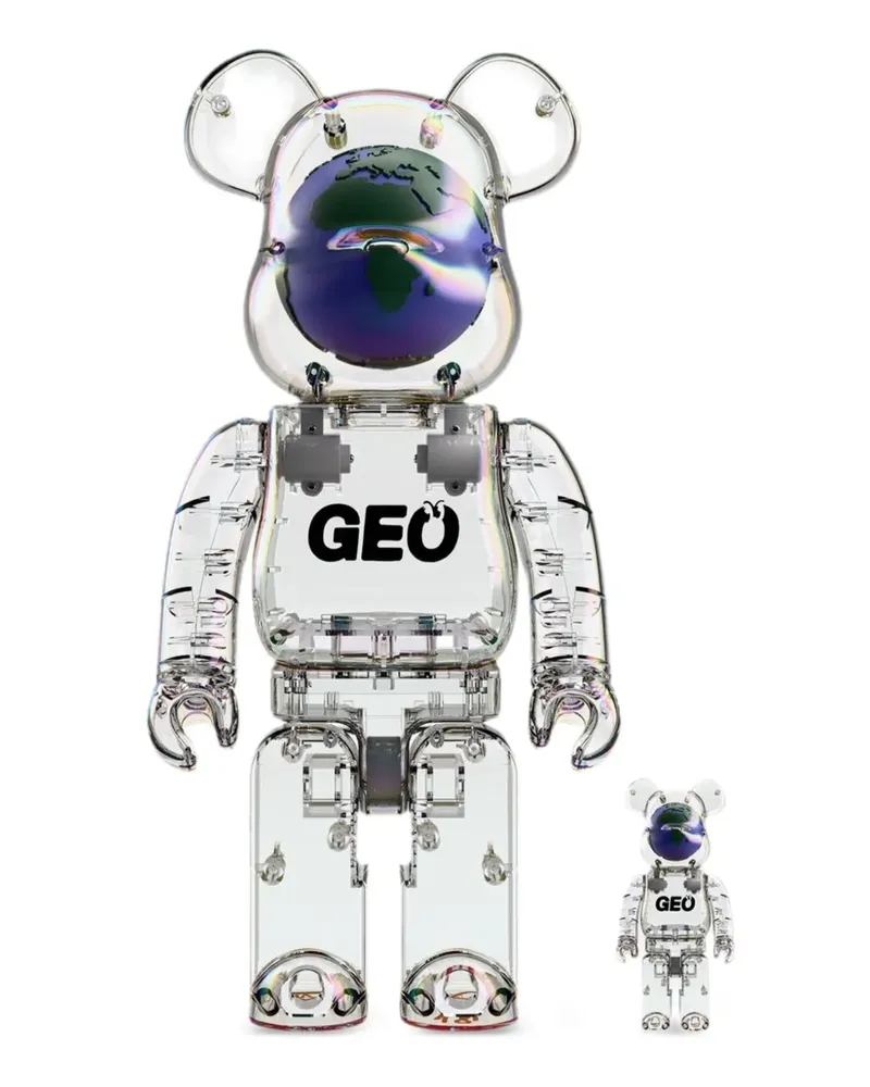 Medicom Toy x GEO BE@RBRICK Earth 100% und 400% Figuren-Set - Weiß Weiß