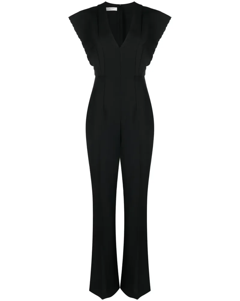 Philosophy Di Lorenzo Serafini Jumpsuit mit V-Ausschnitt - Schwarz Schwarz