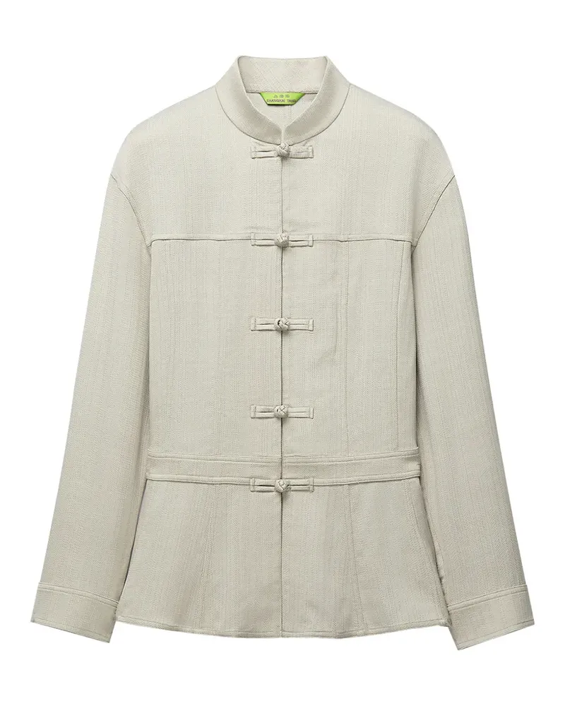 Shanghai Tang Jacke mit Schnürung und Froschverschluss - Grau Grau