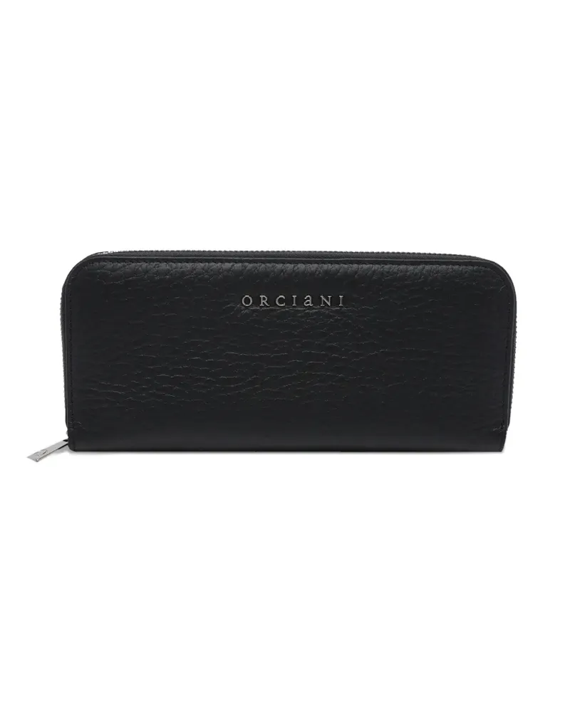 Orciani zip compartments wallet - Schwarz Schwarz
