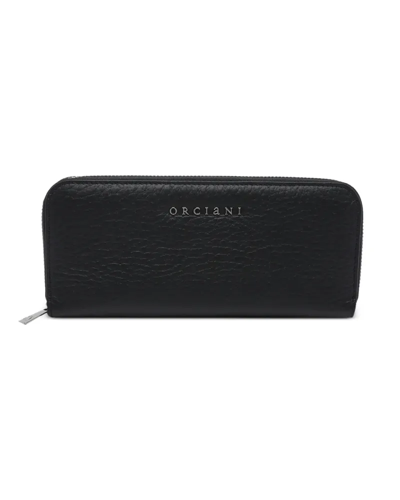 Orciani zip compartments wallet - Schwarz Schwarz